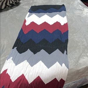 Chevron Maxi Skirt